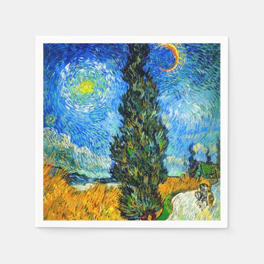 Van Gogh Road met Cypress en Star Servet (Voorkant)