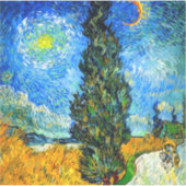 Van Gogh Road met Cypress en Star Sticker (Voorkant)