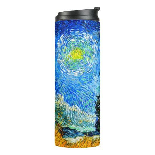 Van Gogh Road met Cypress en Star Thermosbeker (Gedraaid links)