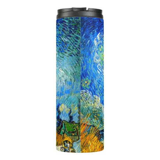 Van Gogh Road met Cypress en Star Thermosbeker (Achterkant)
