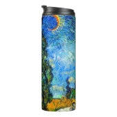 Van Gogh Road met Cypress en Star Thermosbeker (Geroteerd rechts)