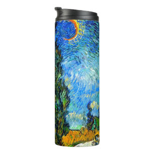 Van Gogh Road met Cypress en Star Thermosbeker