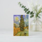 Van Gogh: Road met Cypress en Star Visitekaartje (Staand voorkant)
