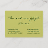 Van Gogh: Road met Cypress en Star Visitekaartje (Achterkant)