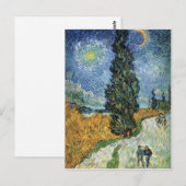 Van Gogh Road met Cypresses Briefkaart (Voorkant / Achterkant)