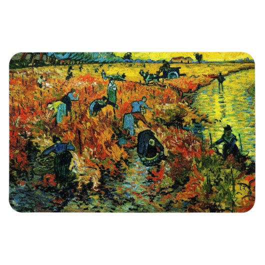 Van Gogh Rode wijngaarden bij Arles Magnet Magneet (Horizontaal)