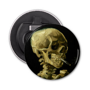 Van Gogh Roken Skelet Button Flesopener