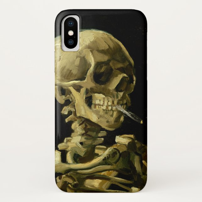 Van Gogh Roken Skelet Case-Mate iPhone Hoesje (Achterkant)