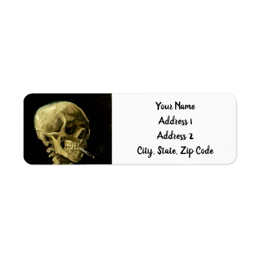 Van Gogh Roken Skelet Etiket (Voorkant)