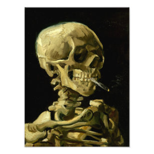 Van Gogh Roken Skelet Foto Afdruk