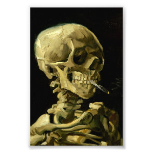 Van Gogh Roken Skelet Foto Afdruk