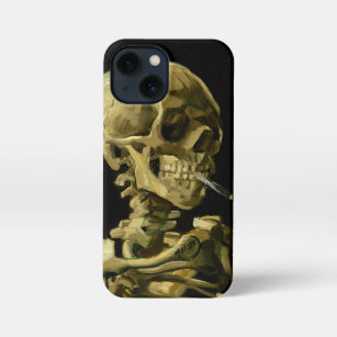 Van Gogh Roken Skelet iPhone 13 Mini Hoesje