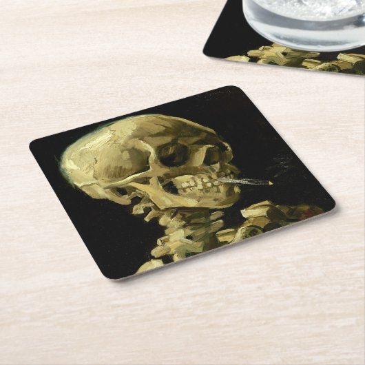 Van Gogh Roken Skelet Kartonnen Onderzetters (Schuin)