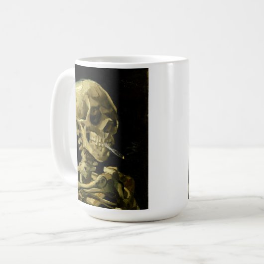 Van Gogh Roken Skelet Koffiemok (Voorkant links)