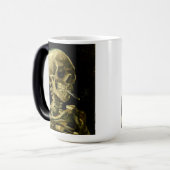 Van Gogh Roken Skelet Magische Mok (Voorkant links)