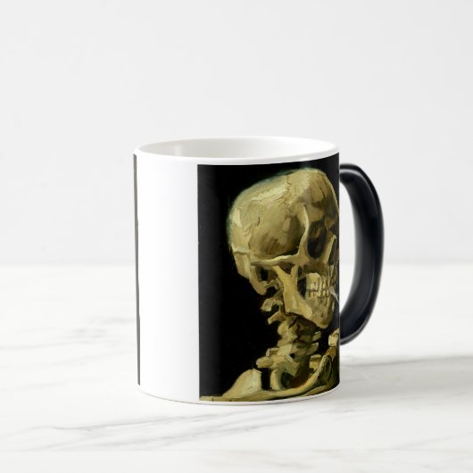 Van Gogh Roken Skelet Magische Mok (Voorkant rechts)