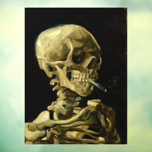 Van Gogh Roken Skelet Raamsticker (Vel 3)