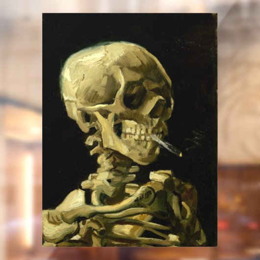 Van Gogh Roken Skelet Raamsticker (Vel 2)
