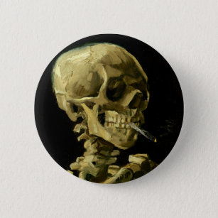 Van Gogh Roken Skelet Ronde Button 5,7 Cm