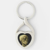 Van Gogh Roken Skelet Sleutelhanger (Voorkant)