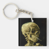 Van Gogh Roken Skelet Sleutelhanger (Voorkant)