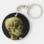 Van Gogh Roken Skelet Sleutelhanger (Achterkant)