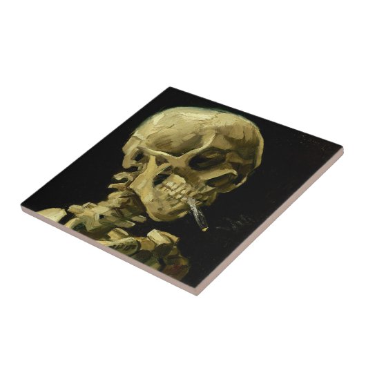 Van Gogh Roken Skelet Tegeltje (Zijkant)