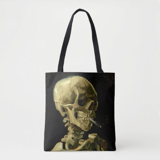 Van Gogh Roken Skelet Tote Bag (Voorkant)