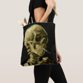 Van Gogh Roken Skelet Tote Bag (Dichtbij)