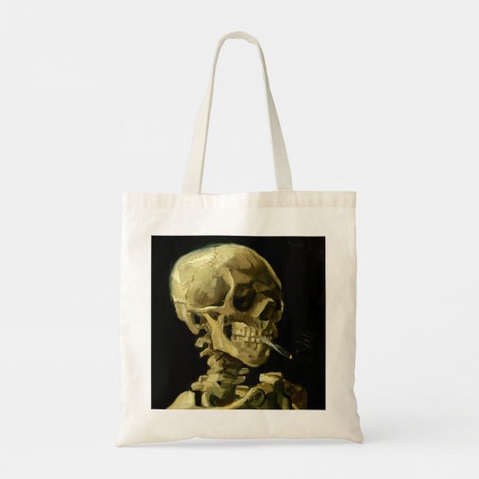 Van Gogh Roken Skelet Tote Bag (Achterkant)