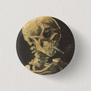 VAN GOGH - Rol met sigaret 1885 Ronde Button 3,2 Cm