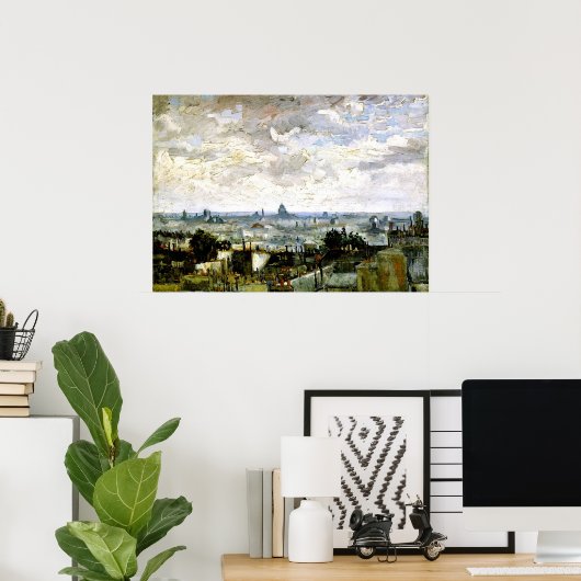 Van Gogh - Roofs van Parijs Poster (Thuiskantoor)