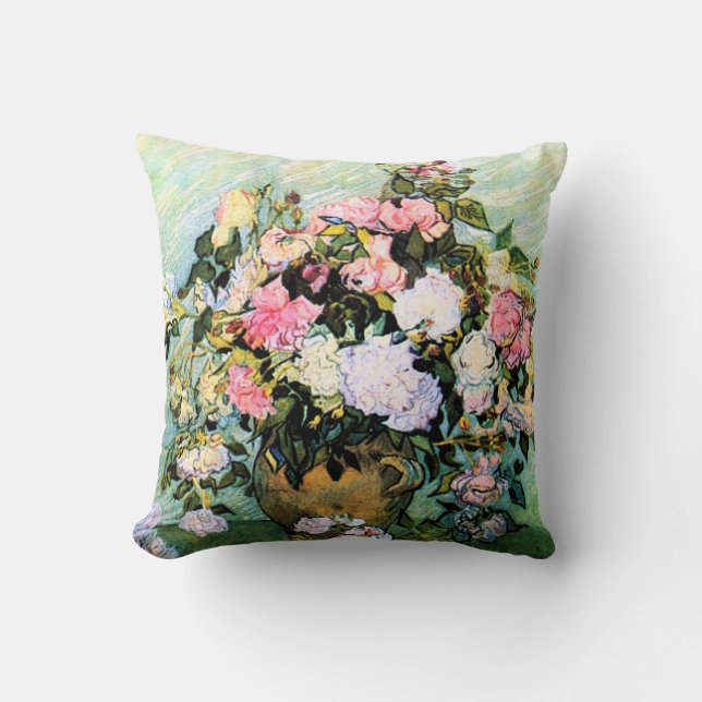 Van Gogh Roses Pillow Kussen (Voorkant)