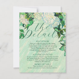 Van Gogh Roses Wedding Details Card Kaart