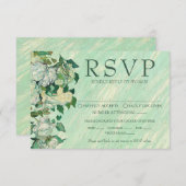 Van Gogh Roses Wedding Response Card RSVP Kaartje (Voorkant / Achterkant)