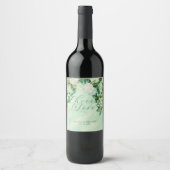 Van Gogh Roses Wedding Wine Label Wijn Etiket (Voorkant)