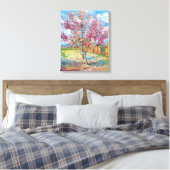 Van Gogh - Roze met roze bomen — Afdrukken van roz (Insitu (Slaapkamer))