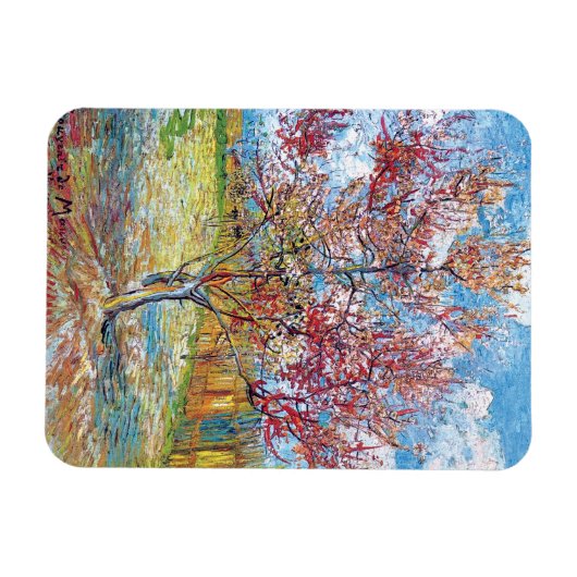 Van Gogh - Roze Perzikbomen Magneet (Horizontaal)