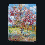 Van Gogh - Roze Perzikbomen Magneet<br><div class="desc">Vincent Van Gogh's roze riemen bomen. Toen Van Gogh in 1888 in Arles aankwam, stonden fruitbomen in de boomgaarden op het punt te bloeien. De bloesems van de abrikozen-, perzik- en pruimen-bomen motiveerden hem en binnen een maand had hij veertien schilderijen gemaakt van bloeiende fruitbomen. De 'bomen en boomgaarden in...</div>