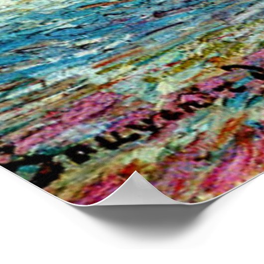 Van Gogh - Roze Perzikbomen Poster (Hoek)