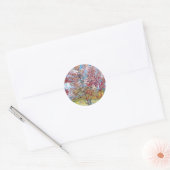 Van Gogh - Roze perzikbomen Ronde Sticker (Envelop)