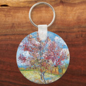 Van Gogh - Roze perzikbomen Sleutelhanger (Voorkant)