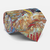 Van Gogh - Roze Perzikbomen Stropdas (Opgerold)