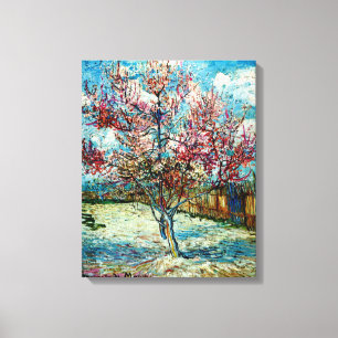 Van Gogh - Roze perzikboom Canvas Afdruk