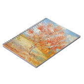 Van Gogh Roze Perzikboom in Blossom-laptop Notitieboek (Linkerzijde)