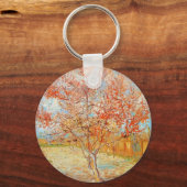 Van Gogh Roze Perzikboom in Blossom Sleutelhanger (Voorkant)