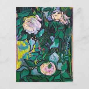 Van Gogh roze Roses Briefkaart