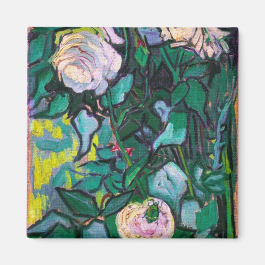 Van Gogh roze Roses Magneet (Voorkant)