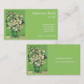 Van Gogh Roze Roze in een Vase professionele onder Visitekaartje (Voorkant / Achterkant)