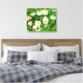 Van Gogh Roze Rozen Canvas Print (Insitu (Slaapkamer))